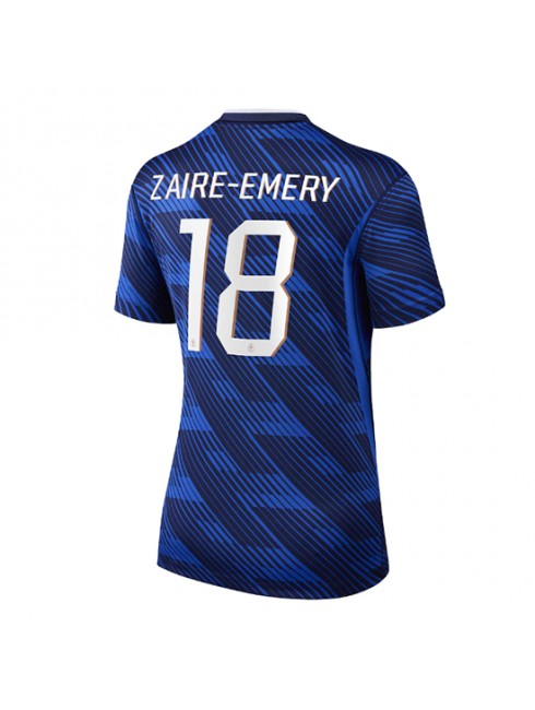 Zenske Futbalové oblečenie Francúzsko Warren Zaire-Emery #18 MS 2026 Krátky Rukáv - Domáci Zenske Futbalové oblečenie Francúzsko Warren Zaire-Emery #18 MS 2026 Krátky Rukáv - Domáci
